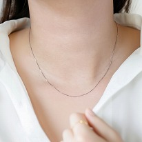 Pt850 ベネチアン<br />
チェーンネックレス 45cm No.191