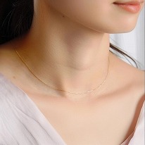 【SALE価格】K18 <br />
チェーンネックレス <br />
40cm〈ナチュレ〉No.102